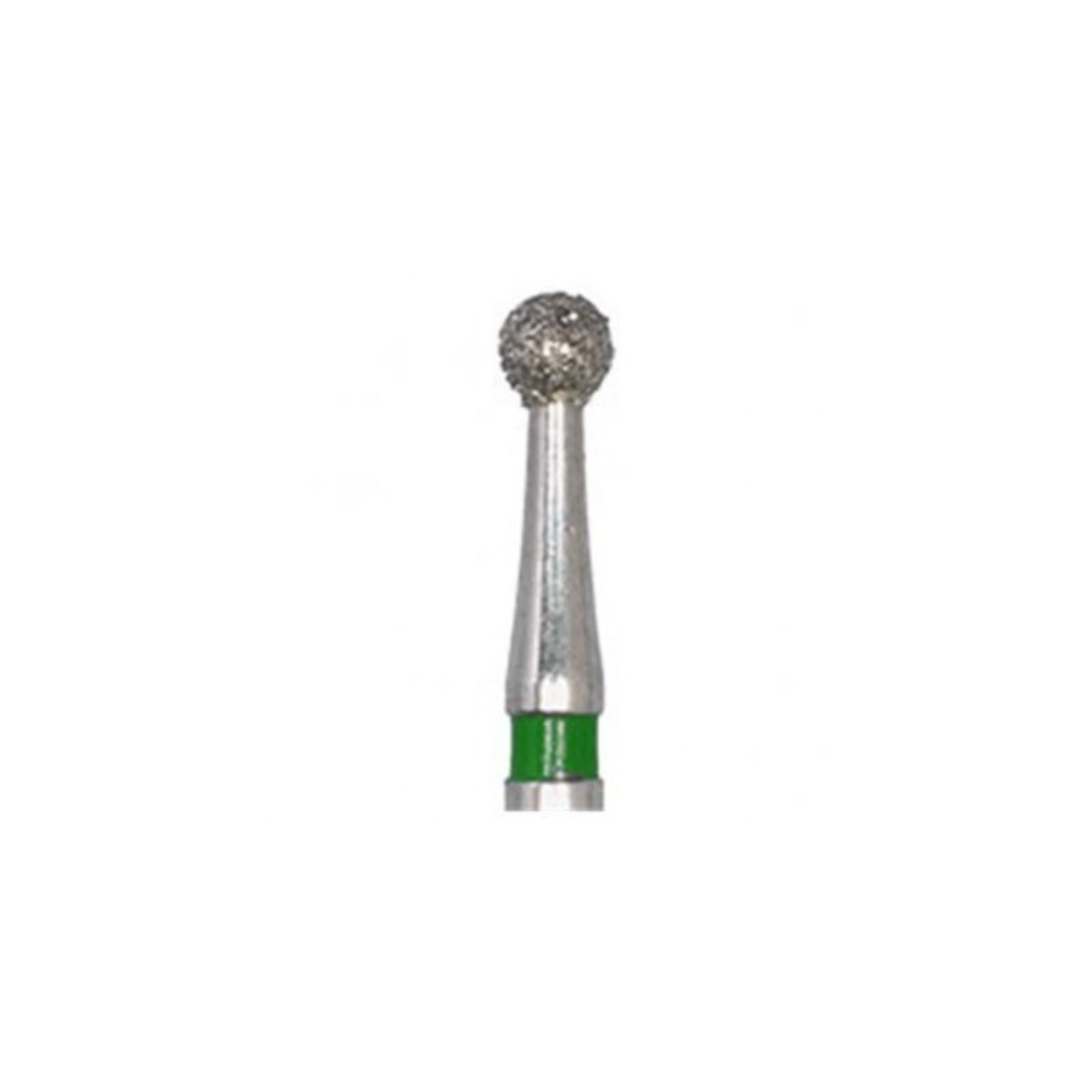 Meisinger 801G-018-HP Coarse Diamond Bur, Round, 1.8 mm, Green Ring, Handpiece Shank, 5/Pk thumbnail 2