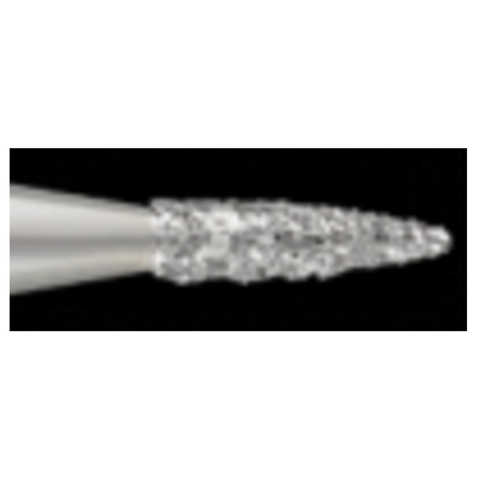 SS White Piranha Single-Use Diamond Bur, Friction Grip, Flame Shape, Very Fine Grit, #860-012VF, 25/Pk thumbnail 2