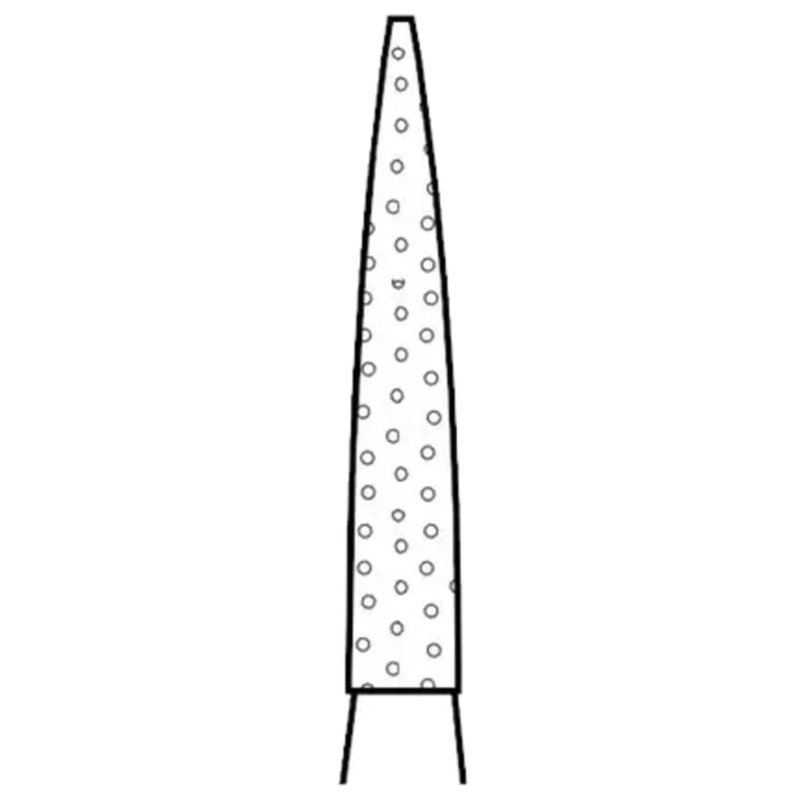 Two Striper Diamond Bur, FG, Flame, #260.8, Medium Grit, Blue Ring, 1.4 mm Major/0.4 mm Minor Diameter, 8.0 mm Length, 5/Pk, 2015956 thumbnail 3