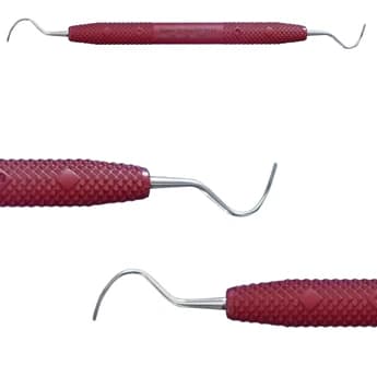 PDT Queen of Hearts Universal Periodontal Finishing Curette, Double-Ended, Red Resin Handle, R144 thumbnail 7