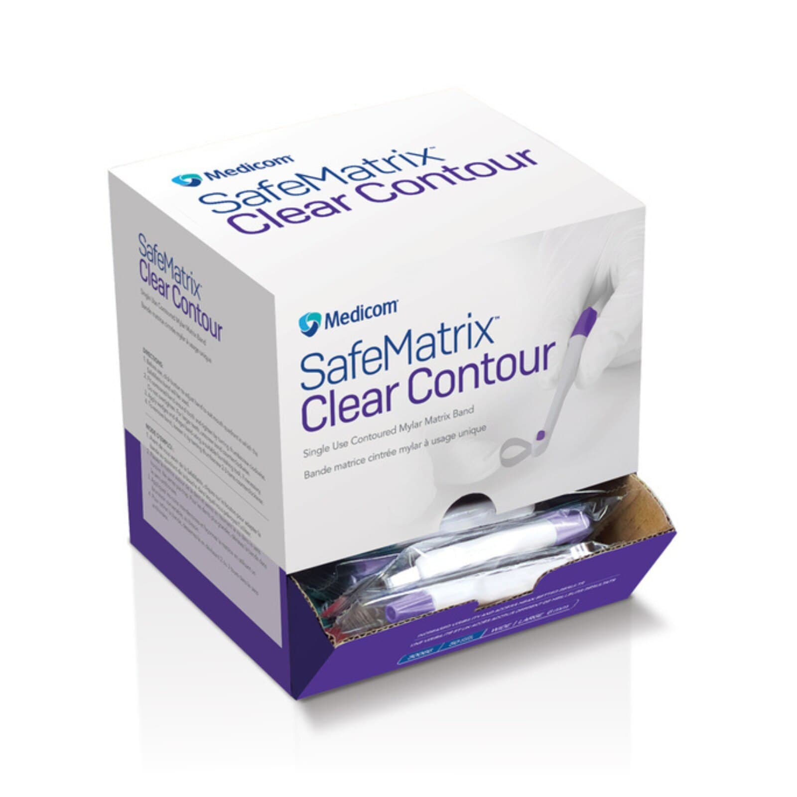 SafeMatrix Clear Contour Single-Use Matrix Bands, Wide 6.0mm, Purple, 50/Box, 30066 thumbnail 8