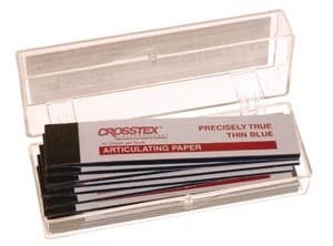 Crosstex Articulating Paper X-Thin Blue, 0.0015" (38 Microns), 12 Books of 12 Sheets (144 Sheets/Box), TPXT - Articulating Papers 0.0015” Extra Thin Blue Box of 12 - Image 1
