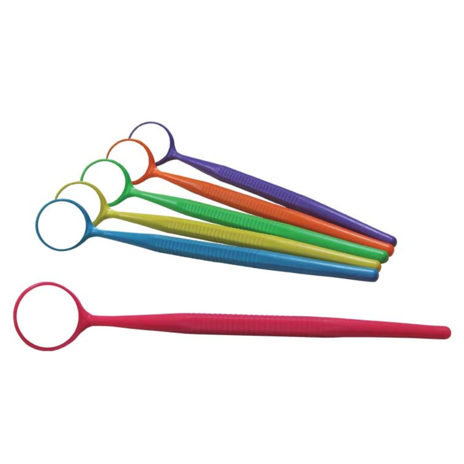 Zirc Crystal HD® #4 Mouth Mirror, Thin Grip, Vibrant Assorted Colors, 12/Pack thumbnail 2