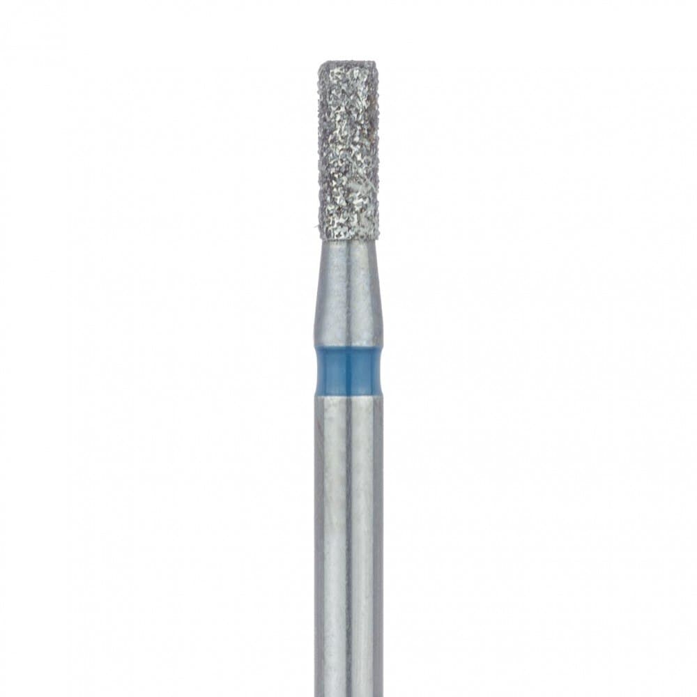 Meisinger 840-014-FG Medium Diamond Bur, Round Edge Cylinder, Friction Grip, 1.4 mm Head Diameter, 4.0 mm Head Length, Blue Ring, 5/Pack thumbnail 3