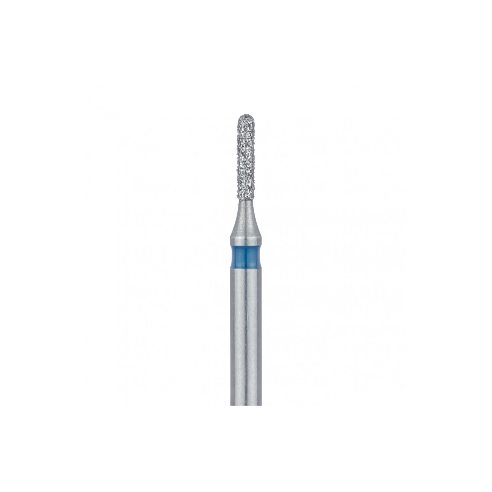 Meisinger 838-009-FG Diamond Bur, FG, Medium Grit, Blue Ring, Round End Cylinder, 0.9 mm Head Diameter, 4.0 mm Head Length, 5/Pkg thumbnail 3