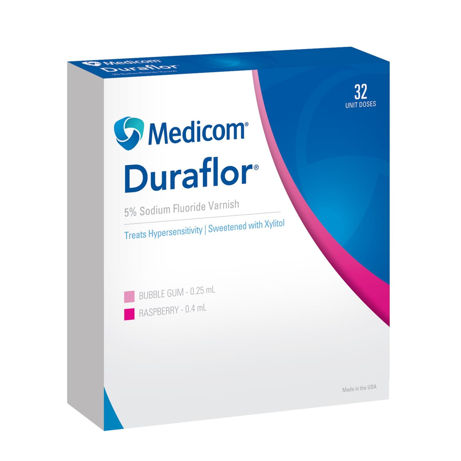 Duraflor 5% Sodium Fluoride Varnish, Unit Dose, 0.25 mL, Bubblegum, 32/Box, 1011-BG32 thumbnail 2