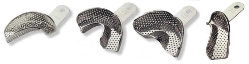 GC America Coe Nickel-Plated Partial Perforated Impression Trays, Full Set of 4 (#30, #31, #32, #33), 260304 - GC America - Nickel-Plated Partial Perforated Tray - Full Set of 4 Trays (#30 #31 #32 and #33) - Image 1