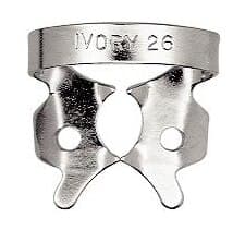Ivory Rubber Dam Clamp, Winged, #26, Stainless Steel, Regular Molar, 50057370 thumbnail 3