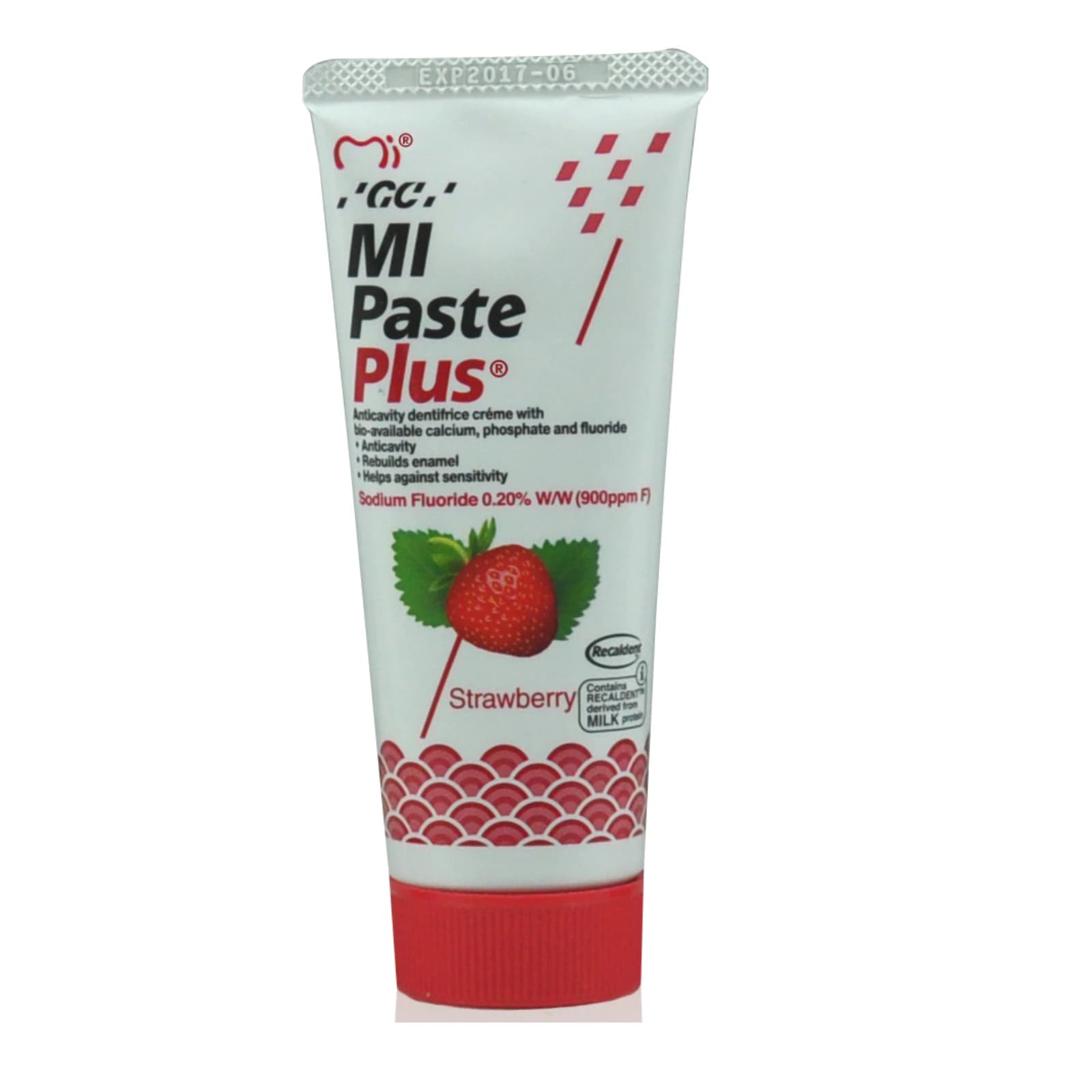 GC America MI Paste Plus Topical Tooth Crème with Fluoride, Strawberry, 40 g Tubes, 10/Box, 422886 thumbnail 7