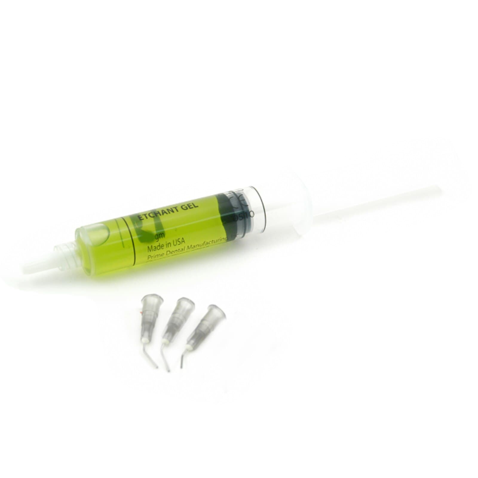 Prime-Dent Etchant Gel, 37% Phosphoric Acid, Green, 4 x 1.2 mL Syringes - Prime-Dent Etchant Gel 4-1.2mL Syringes 37% Green - Image 1