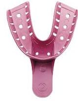 Sultan Dentray II Perforated Edentulous Impression Tray #2P Large Lower, Pink, 12/Box, 33052 thumbnail 2