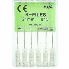Mani K-File, Stainless Steel, 21 mm, ISO #15, White, 6/Pk, MK2115 thumbnail 6