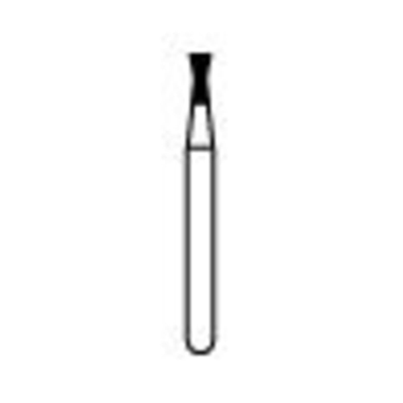 NTI Diamond Bur, FG, Medium Grit, Inverted Cone with Collar, #806-012 (M806-012), 1.2 mm Diameter, 3.0 mm Length, 5/Pack thumbnail 2