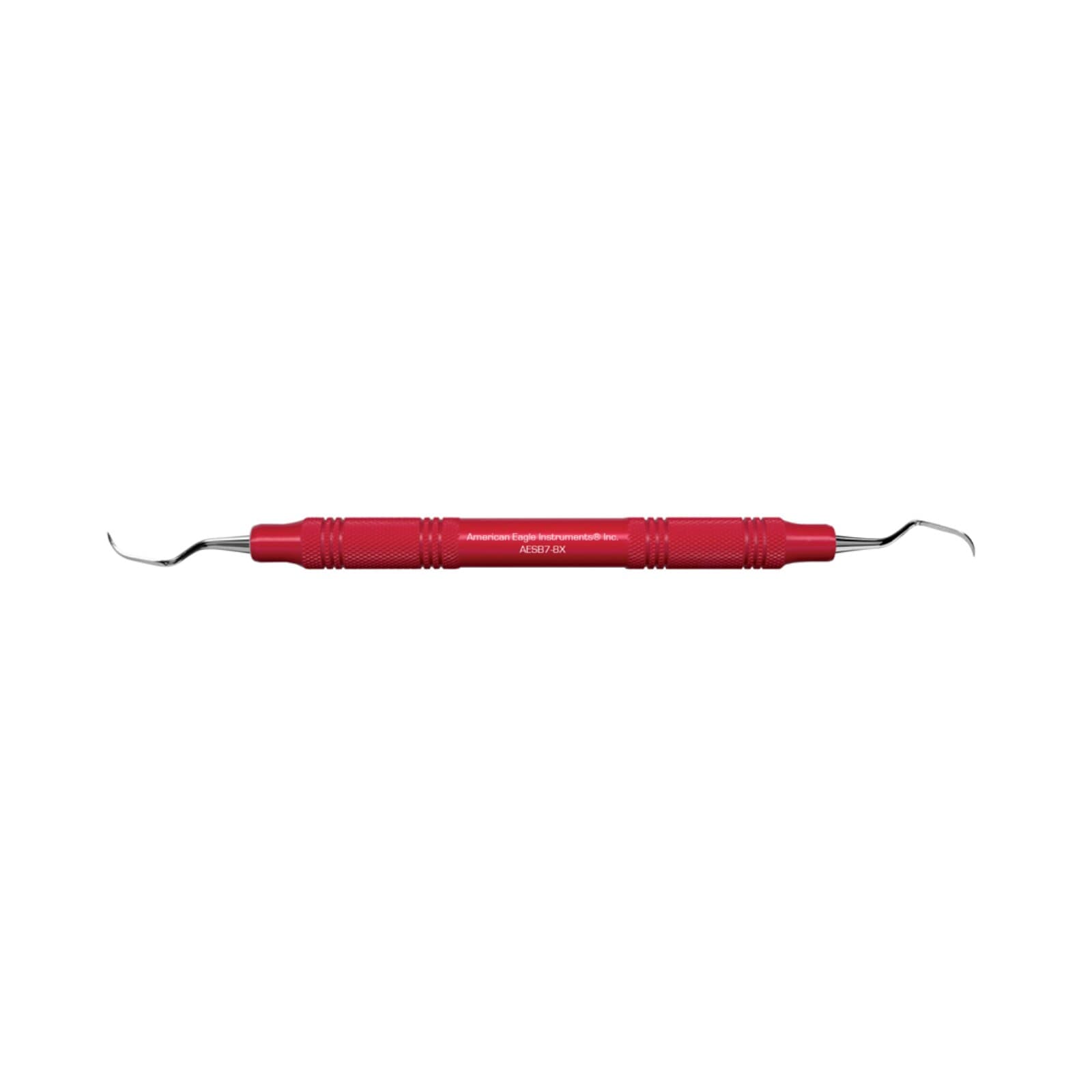 American Eagle Instruments Sickle Scaler, #7-8 Bates, Double-Ended, Narrow Posterior, EagleLite Resin Handle, 3/8", Red, 1/Pk, AESB7-8X thumbnail 3