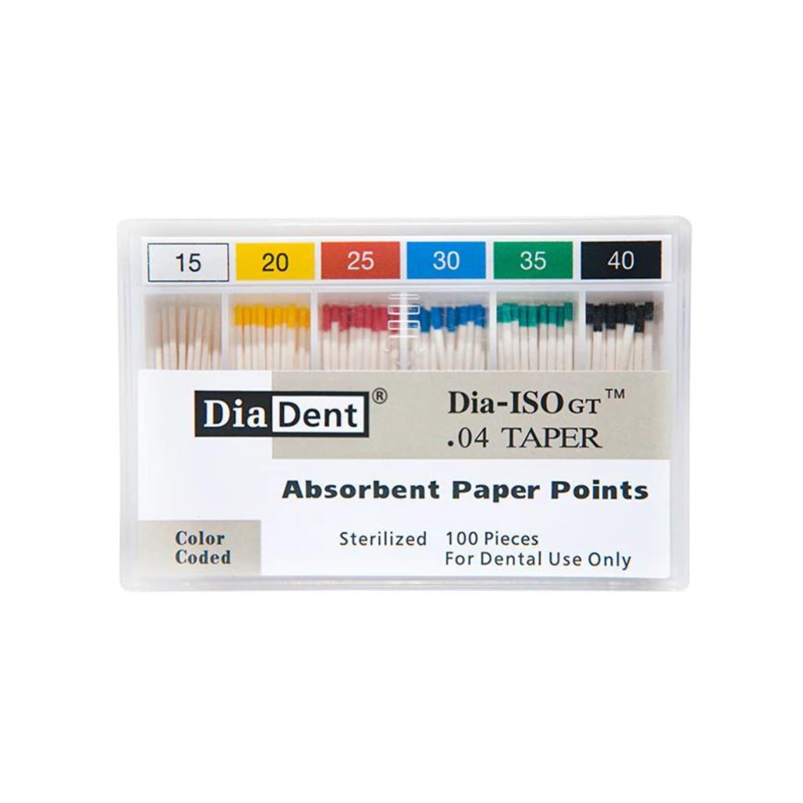 DiaDent Dia-ISO GT Absorbent Paper Points, 0.06 Taper, ISO #45, White, 100/Pkg thumbnail 3