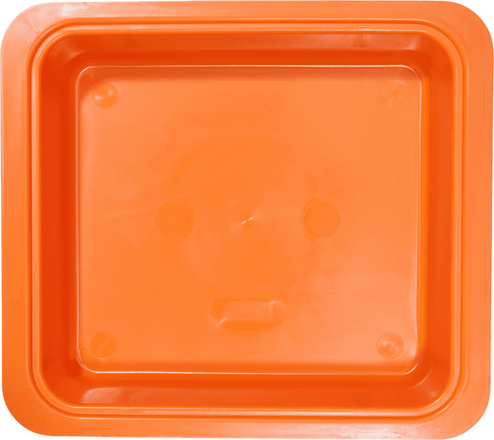 Zirc Procedure Tub Only, Neon Orange, 12-1/4"L x 10-7/8"W x 2-3/4"H, 20Z463Q thumbnail 3
