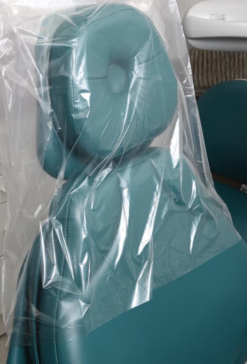 Brixton Chair Sleeve Half, 27.5" x 24", Clear Plastic, 225/Roll - Brixton Chair Sleeve Half 27.5"X24" 225/Roll - Image 1