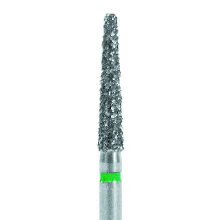 Shofu Robot Diamond Point, FG, Tapered Cylinder Flat End, Coarse (Green), 1.9 mm, 9.0 mm Length, 817C-1 thumbnail 2