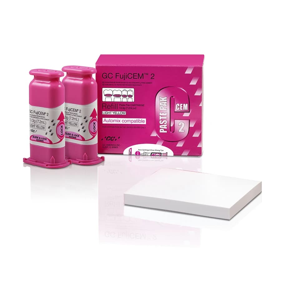 GC FujiCEM 2 Resin-Modified Glass Ionomer Luting Cement, Automix Paste Pack Refill, 7.2 mL (13.3 g) Cartridges, 2/Pk, 441002 thumbnail 9