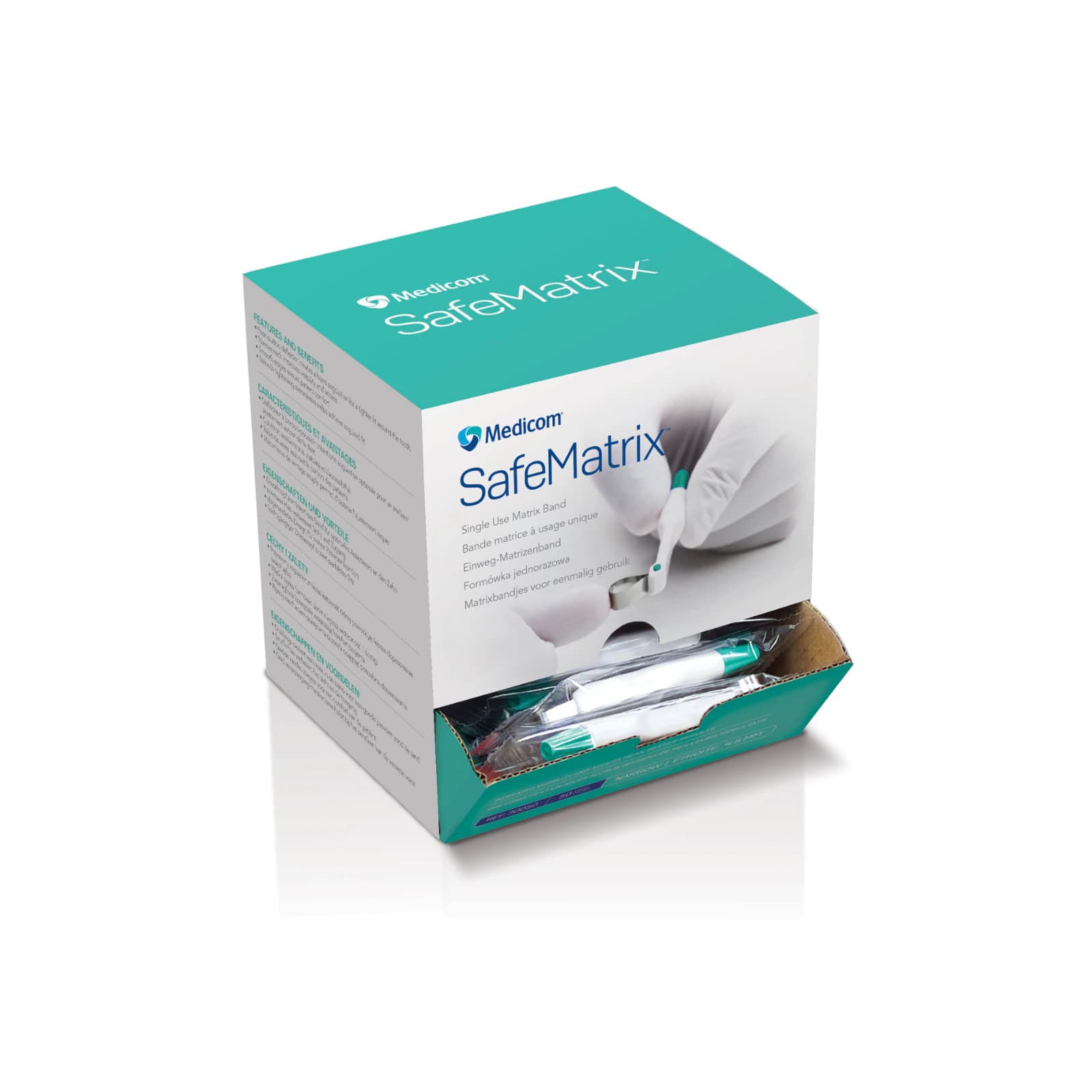 Medicom SafeMatrix Single-Use Matrix Bands, Narrow 4.5mm, Green, 50/Box, 30050 thumbnail 16