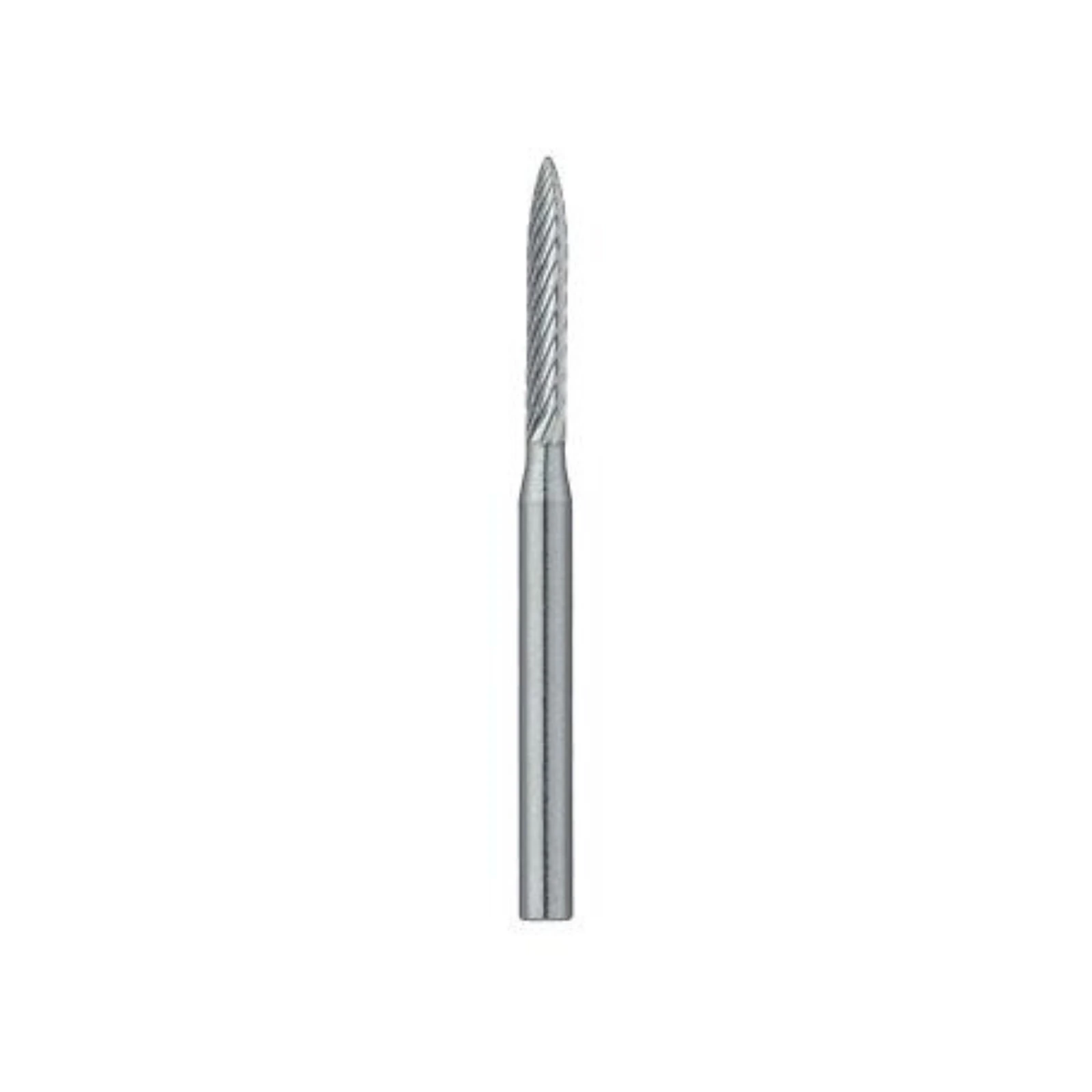 Meisinger Tungsten Carbide Trimming and Finishing Bur, Friction Grip, Flame Shape, 1.2 mm Head, Fine (8-12 Flutes), 5/Pk, HM48L-012-FG thumbnail 3