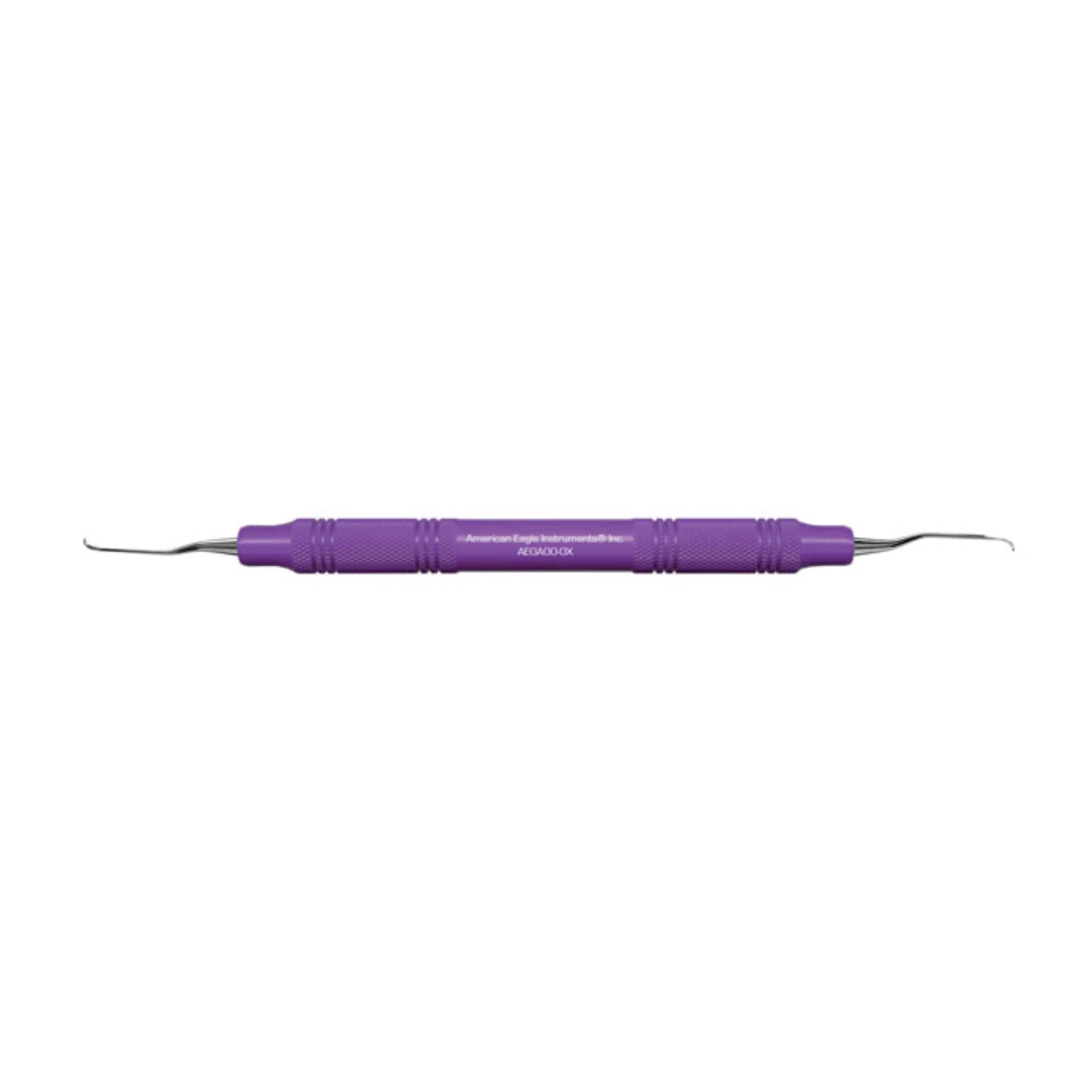 American Eagle Gracey Access Curette, #00-0, Anterior, Double End, EagleLite Resin Handle, 3/8", Purple, 1/Pk, AEGA00-0X thumbnail 3