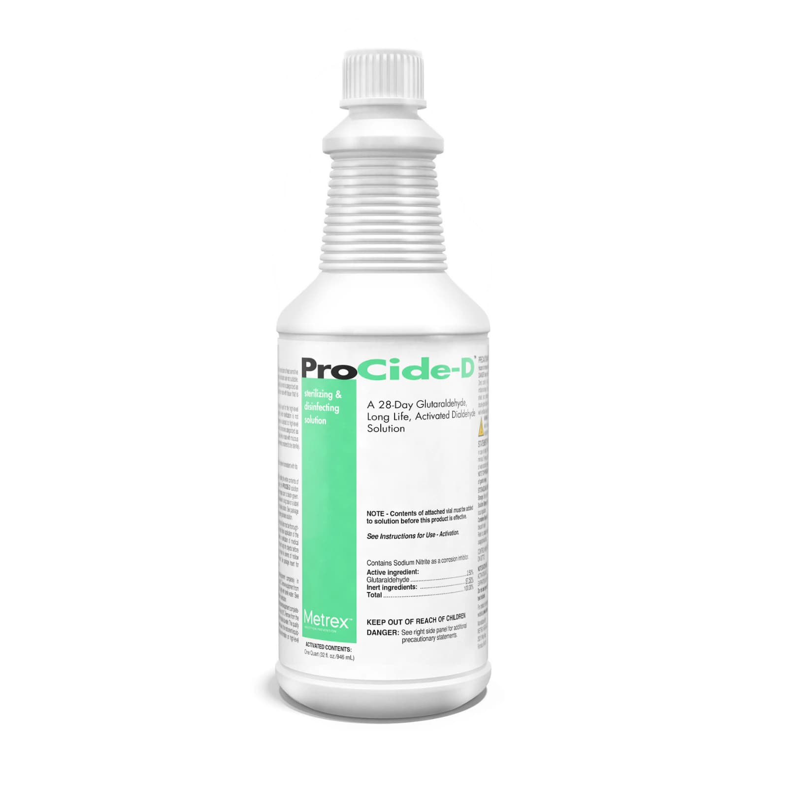 ProCide-D 2.5% Glutaraldehyde High-Level Disinfectant & Sterilant Solution, 32 oz (1 Quart) Bottle, 25-B thumbnail 2