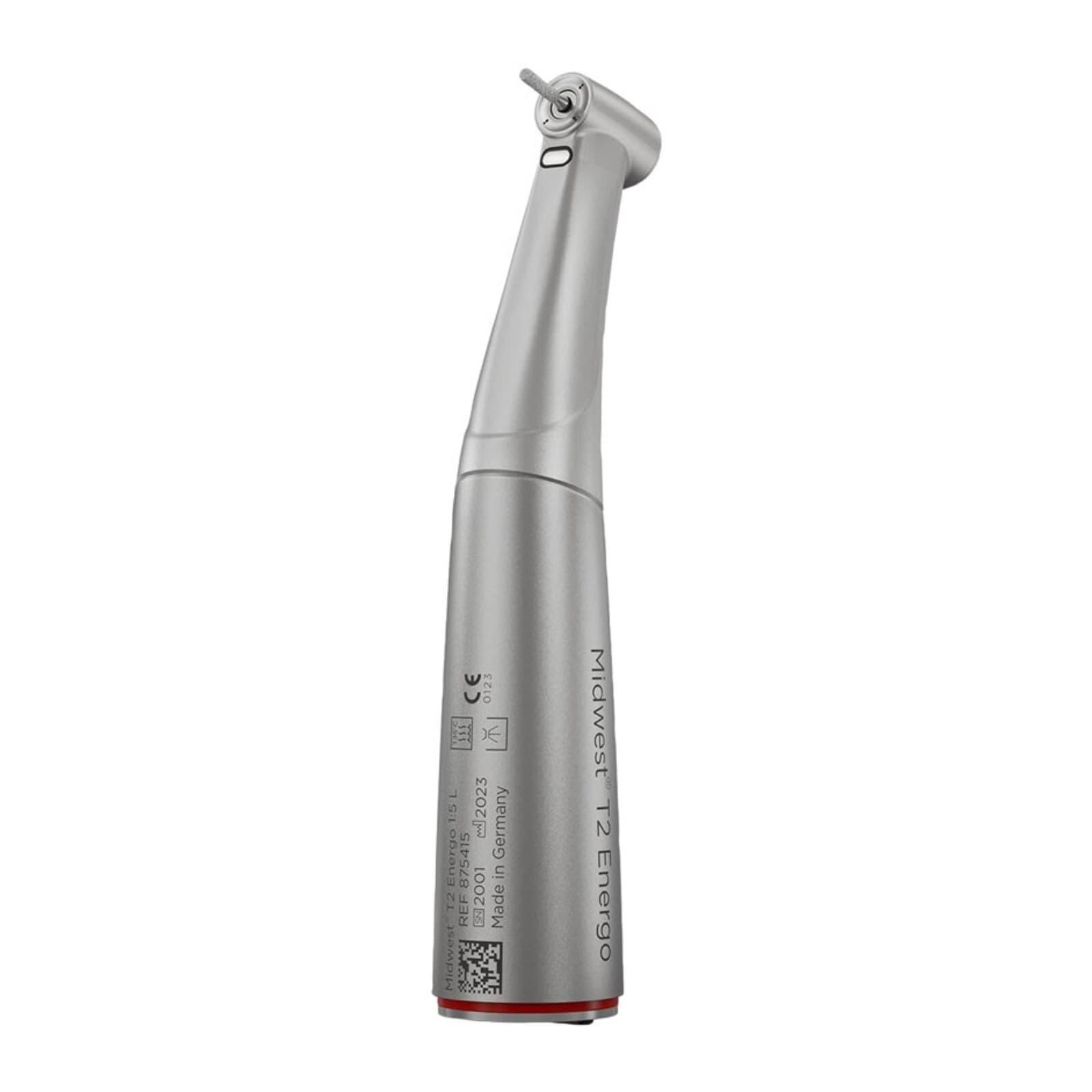 Midwest T2 Energo 1:1 L Electric Handpiece Attachment, Stainless Steel, Autochuck, Fiber Optic, 875420 thumbnail 2