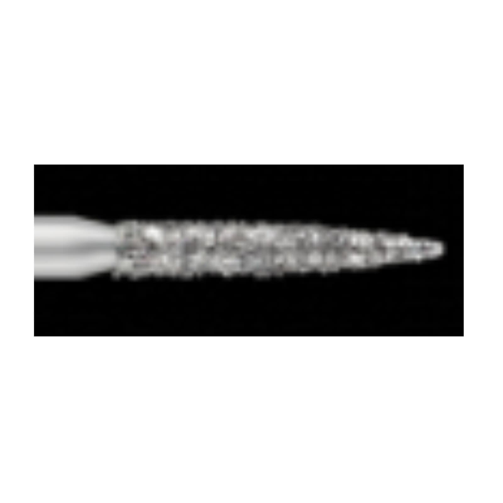 Piranha® Single Patient Use Diamond Bur, Flame Shape, Friction Grip, Super Coarse, #862-014SC, 1.4 mm Diameter, 25/Pkg thumbnail 2
