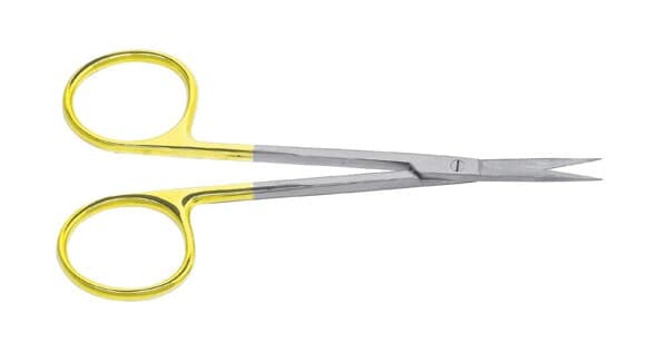 House Brand 4.5" Tungsten Carbide Iris Surgical Scissors, Straight Blades - Iris Scissor 4.5'' Straight Carbide - Image 1