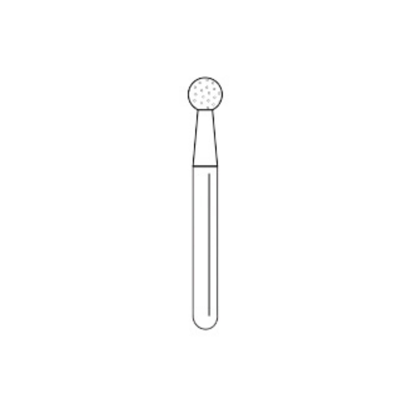 Solo Diamond Single-Use Diamond Bur, FG, Ball, #0123, 2.3 mm, Medium Grit, Blue, 25/Pk, 801023M thumbnail 2