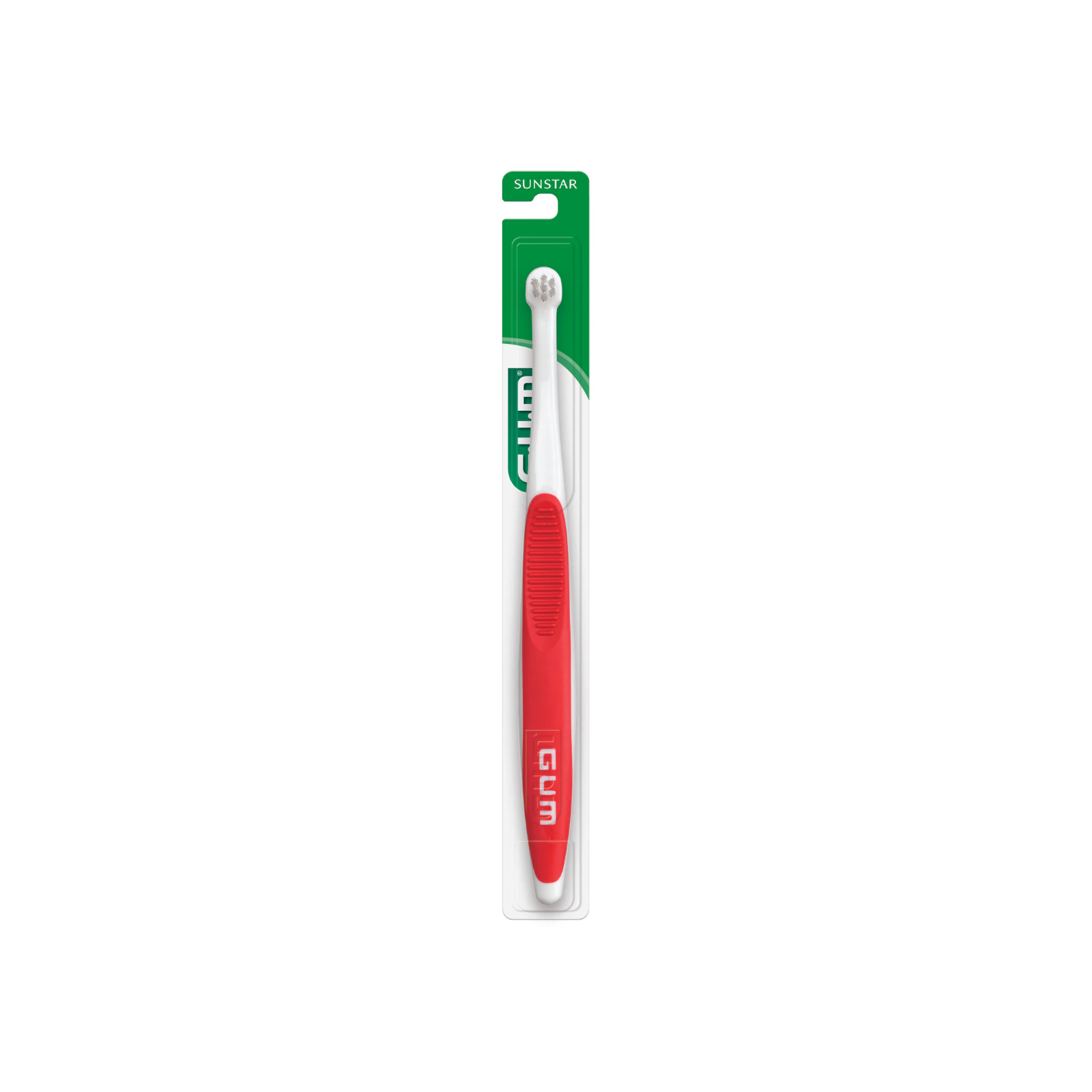 GUM End Tuft Toothbrush, Tapered Trim, Soft, 7 Tufts, 3 Rows, Small Head, Assorted Colors, 12/Box, 308PD thumbnail 12