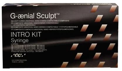 G-aenial Sculpt Syringe Introductory Kit, Universal Nano-Hybrid Composite, 3 x 2.0ml Syringes (A1, A2, A3) + G-Premio Bond 5ml, 401000 - G-&aelig;nial Sculpt Syringe Introductory Kit - Image 1