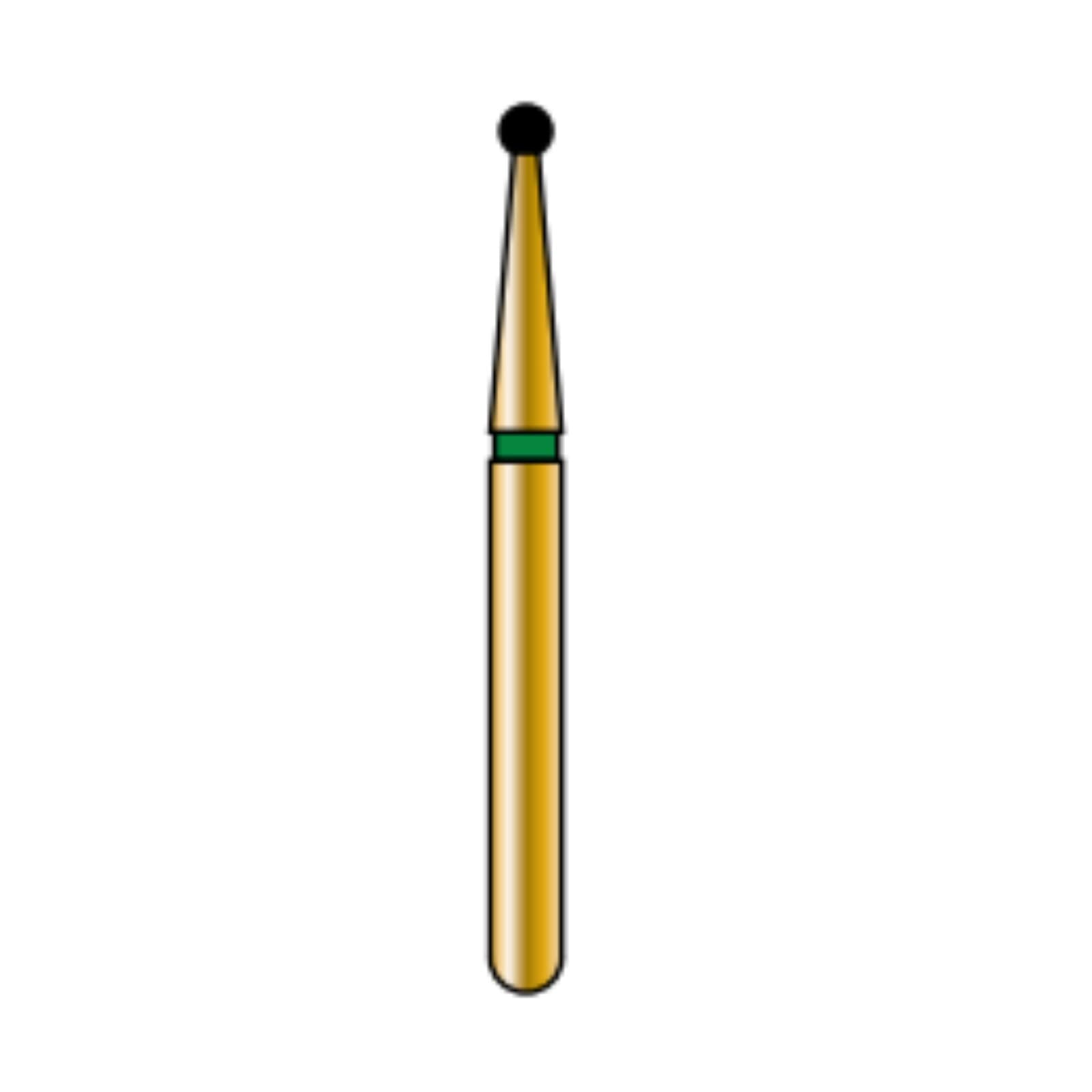 Alpen Multi-Use Diamond Bur, FG, Round, #801, 1.2 mm, Coarse Grit, Green, 5-Pack, R801C012FG thumbnail 2