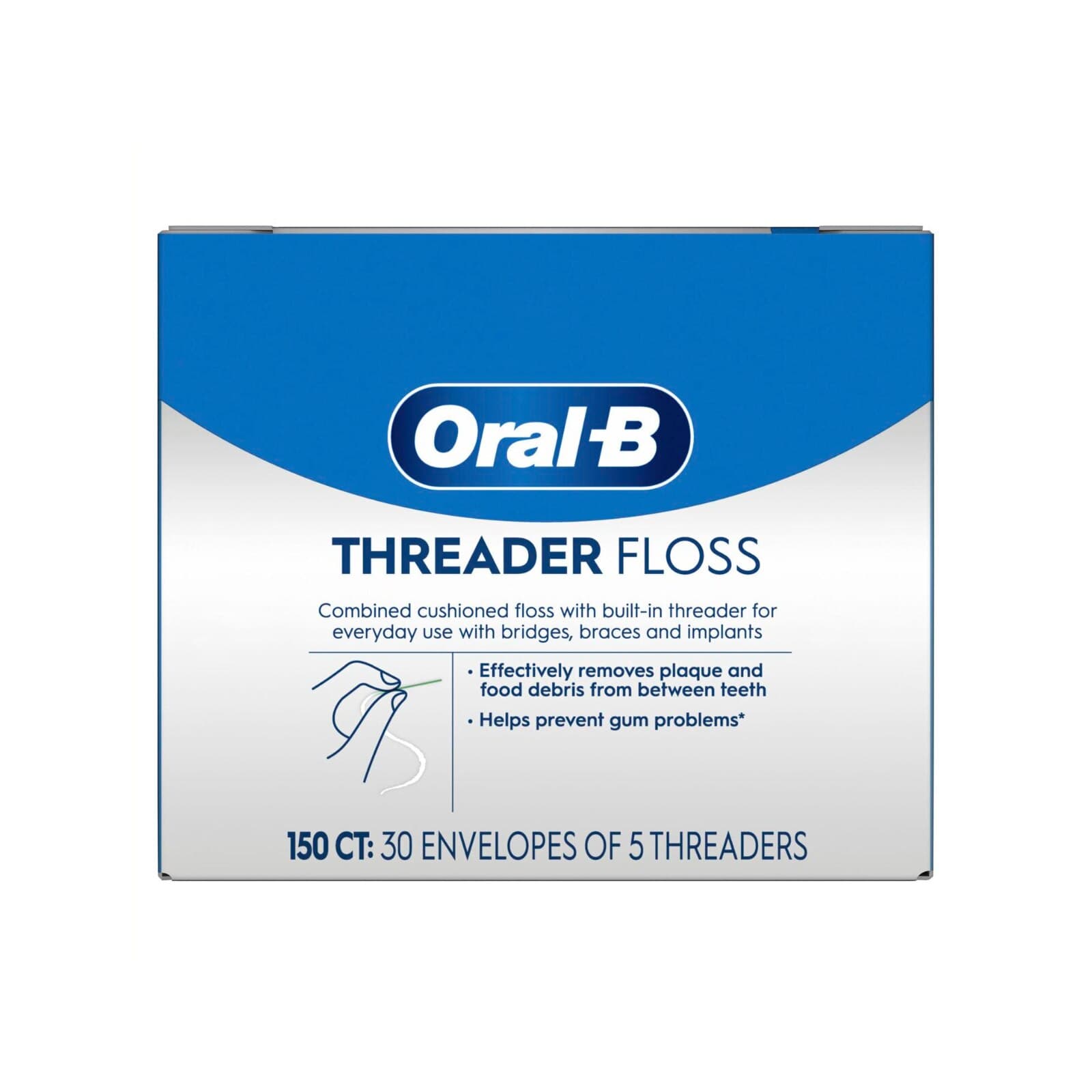 Oral-B Glide Pro-Health Threader Floss, 150/Box (30 Envelopes of 5), 80775811 thumbnail 9