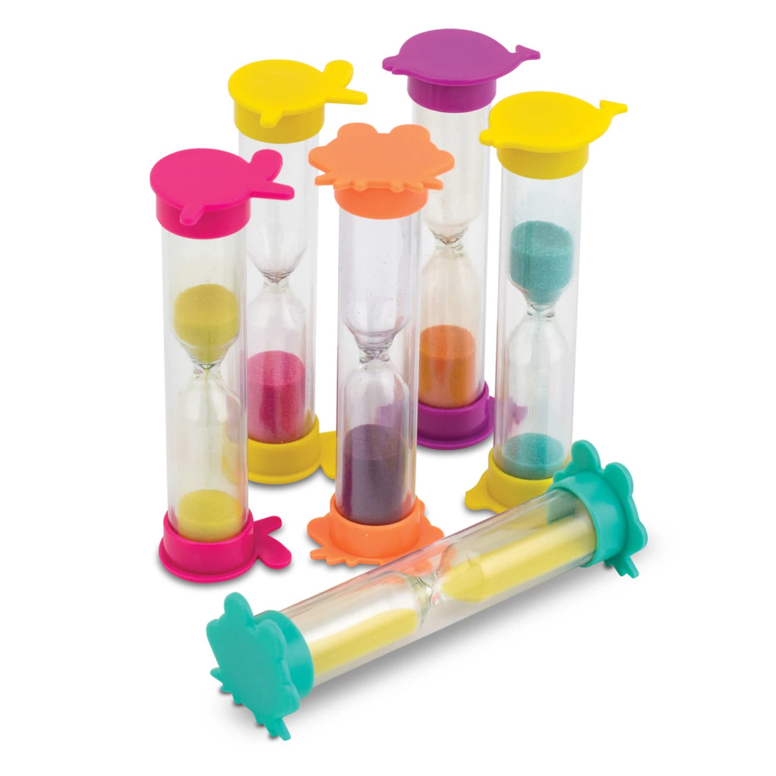 Practicon 2-Minute Animal Sand Timers, 50/Pack, Assorted Sand Colors, 3-1/2" Tall, Item #1109851 thumbnail 2