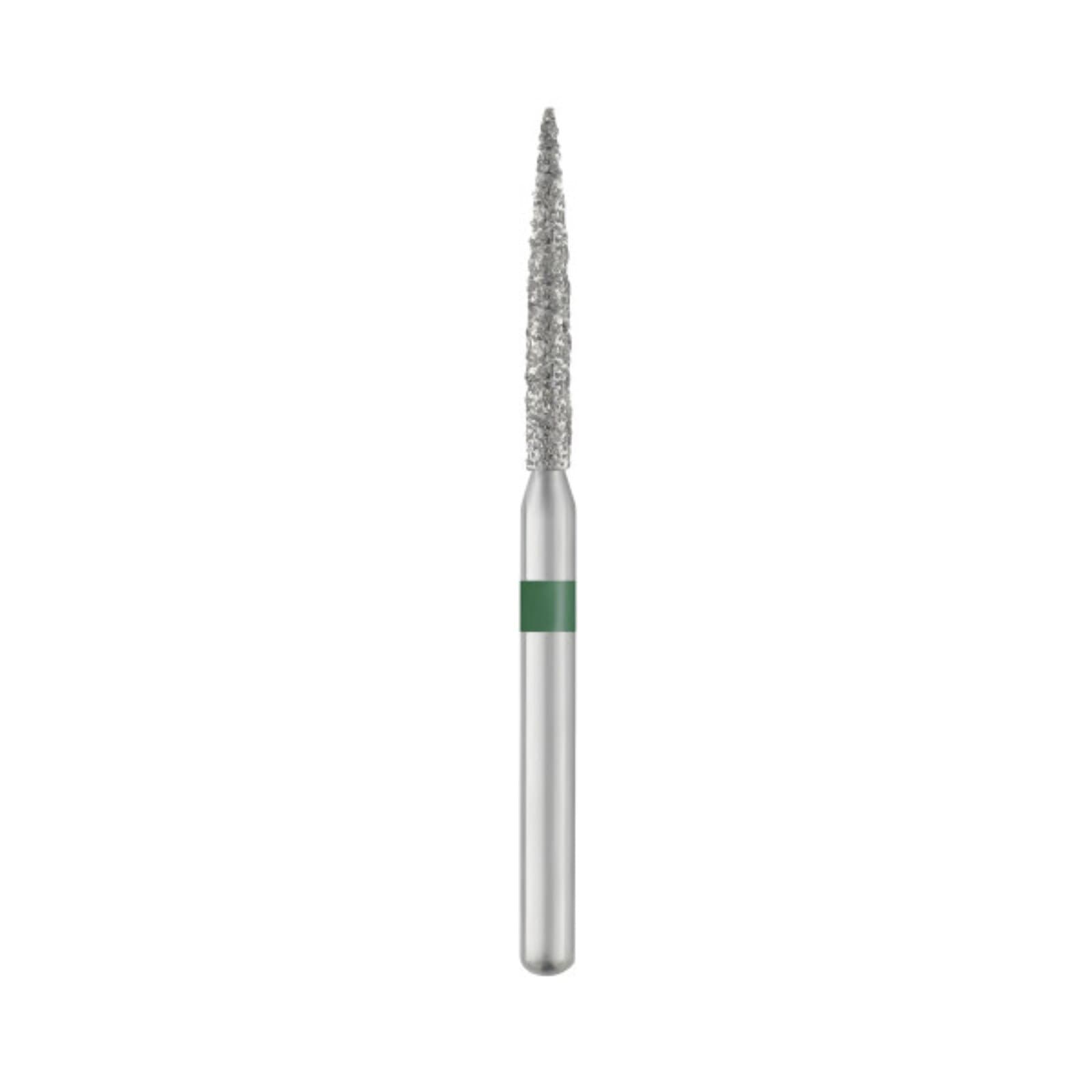 Piranha Diamond Single-Use Burs, FG, Flame, #863-014C, 1.4 mm, Coarse, Green, 25/Pk thumbnail 3
