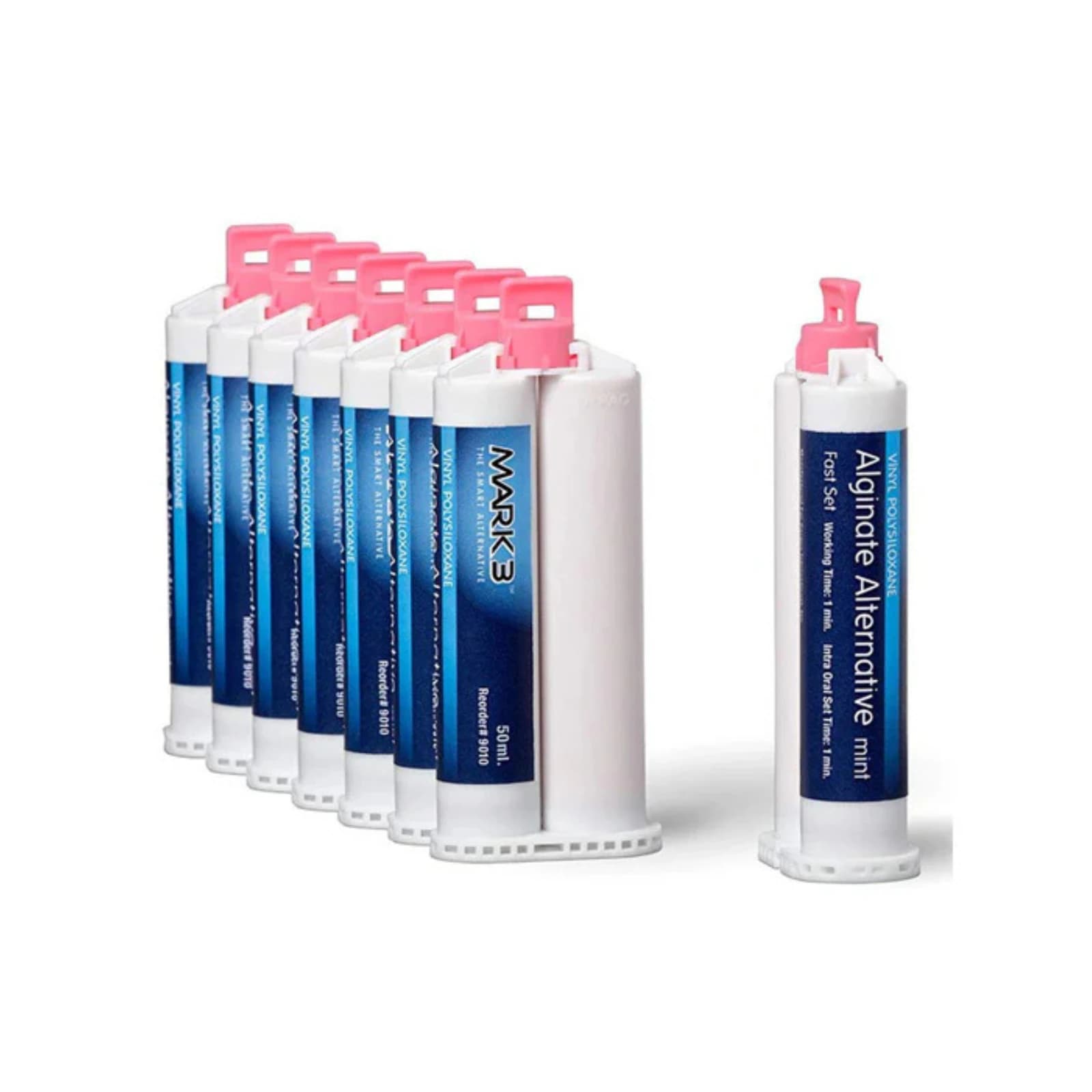 MARK3 Alginate Alternative VPS Impression Material, 50mL Cartridges, Fast Set, 8/Pk - MARK3 Alginate Alternative 50mL Cartridges 8/Pk Fast Set - Image 1