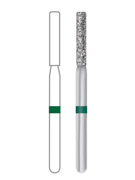 Midwest FG Diamond Bur #837-014C, Coarse Grit, Long Flat End Cylinder, Friction Grip, 1.4 mm Diameter, 8.0 mm Length, 5/Pk thumbnail 2