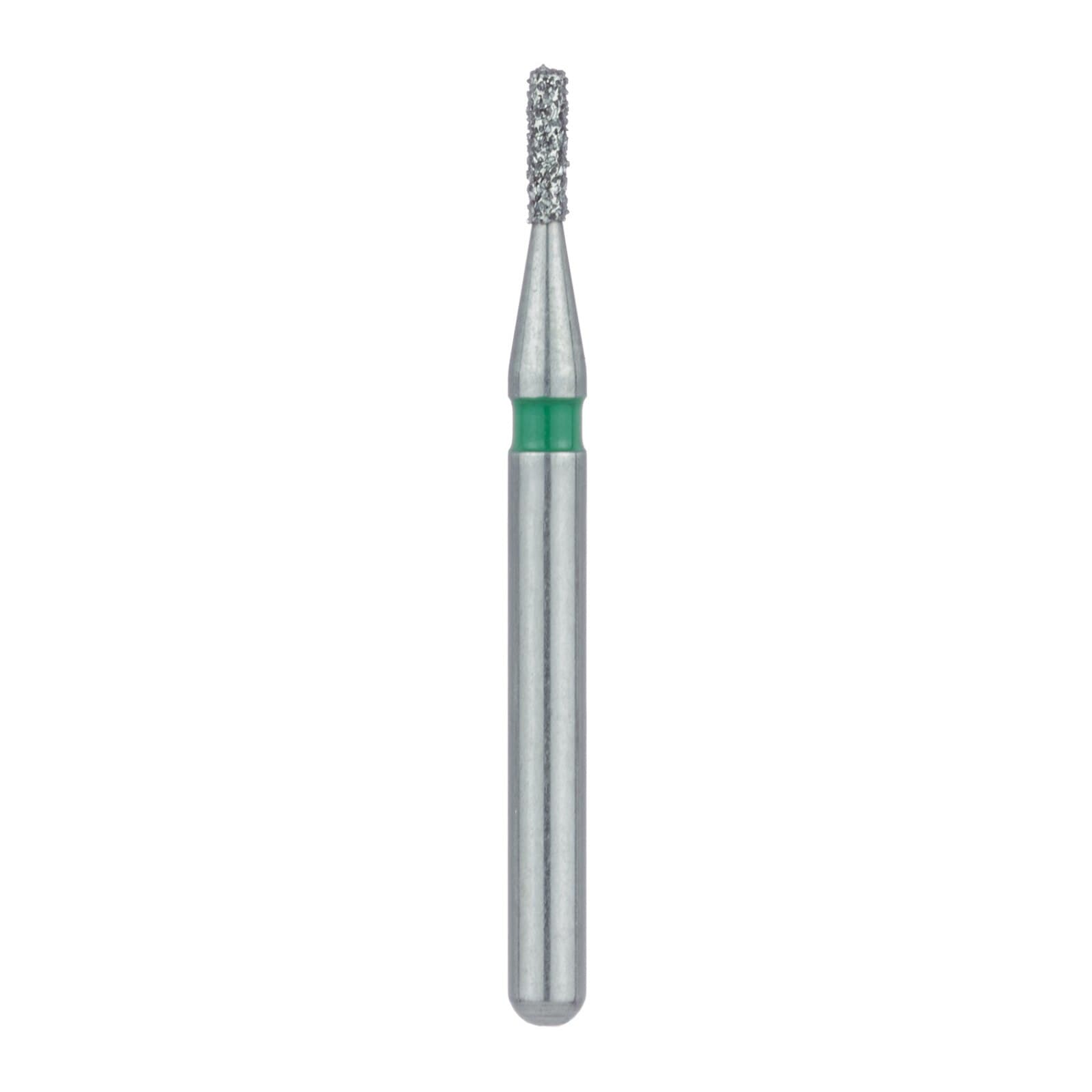 Meisinger 835G-009-FG Diamond Bur, Coarse (Green), Cylinder, Flat End, Friction Grip, 0.9 mm Head Diameter, 3.0 mm Head Length, 5/Pack thumbnail 3