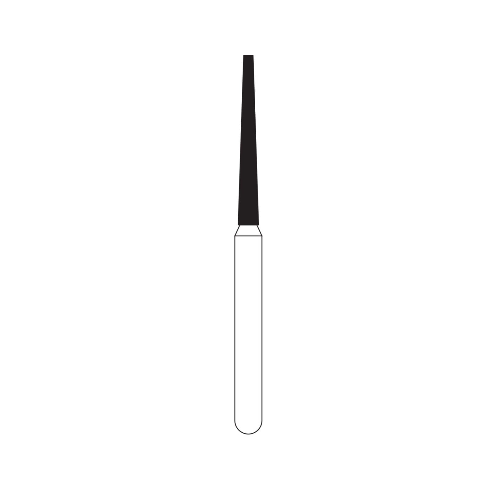 Alpen Multilayer Diamond FG 848-012 Coarse Flat End Tapered Bur, Friction Grip, 5/Pk thumbnail 2