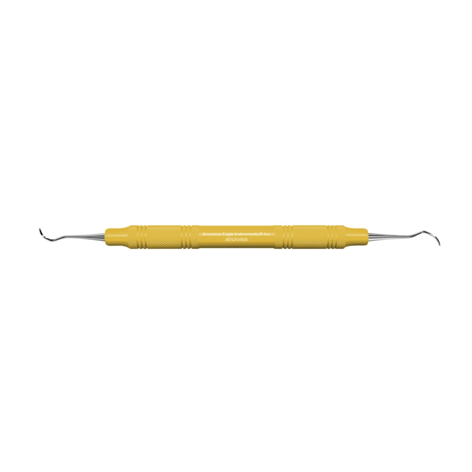 American Eagle Instruments Sickle Scaler, #204S, Double-Ended, Posterior, EagleLite Resin Handle, 3/8", Yellow, 1/Pk, AES204SX thumbnail 3