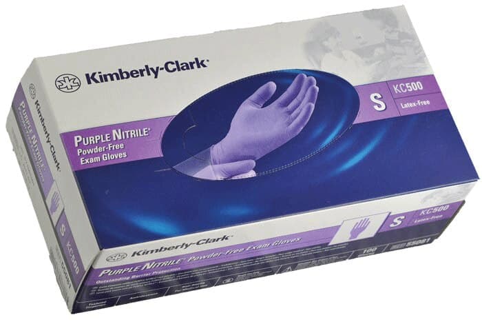 Halyard Purple Nitrile Dental Exam Gloves, Powder-Free, Non-Sterile, Extra Large, Textured, 90/Box, 53434 thumbnail 2