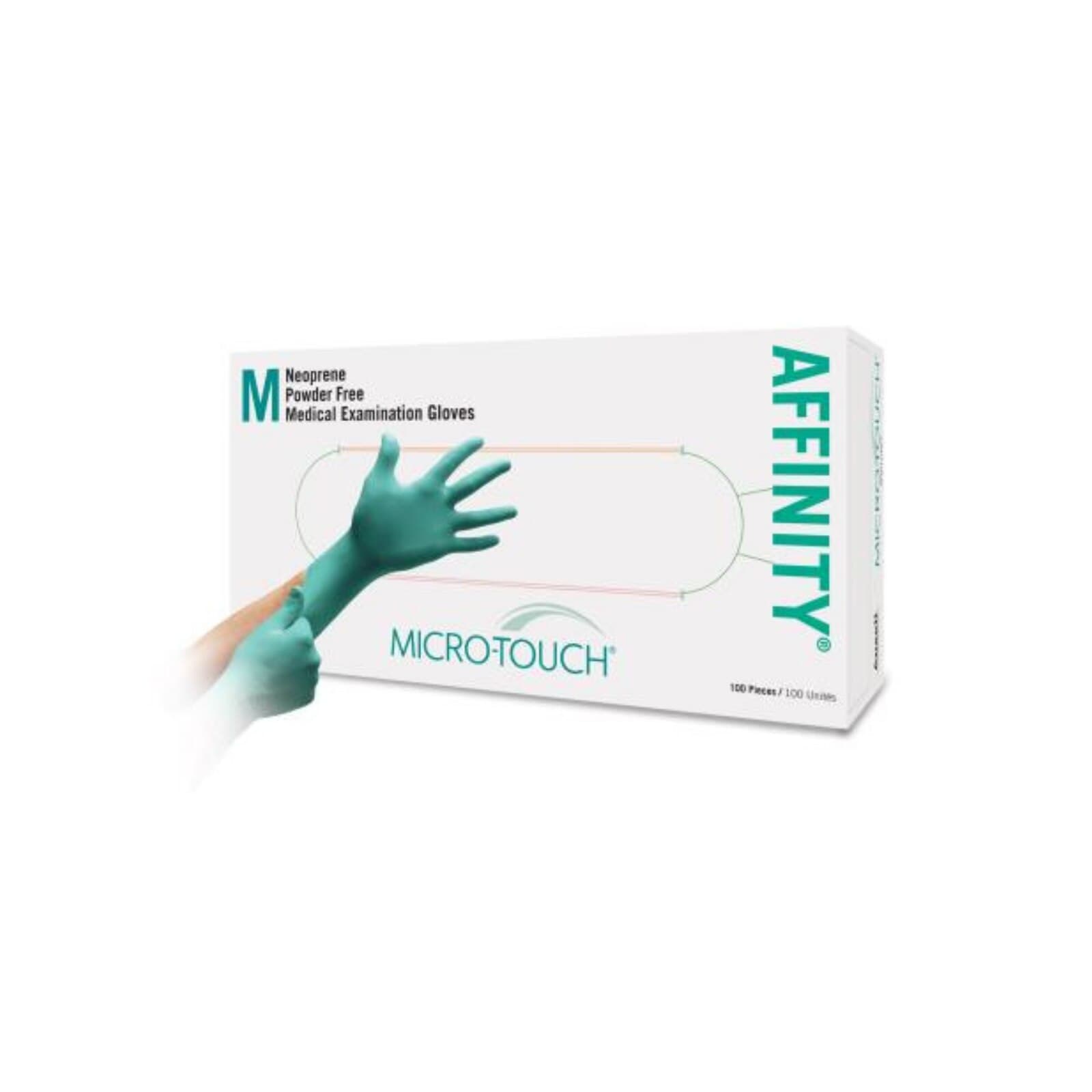 Micro-Touch Affinity Synthetic Exam Gloves, Powder-Free, Non-Sterile, Medium, Green, Textured Fingertips, 100/Box, 3772 thumbnail 11