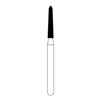 NTI Diamond Bur, FG, Curettage, # M878K, 1.4 mm Diameter, 8.0 mm Length, Medium Grit, Gray Ring, 5/Pk, M878K-014 thumbnail 3