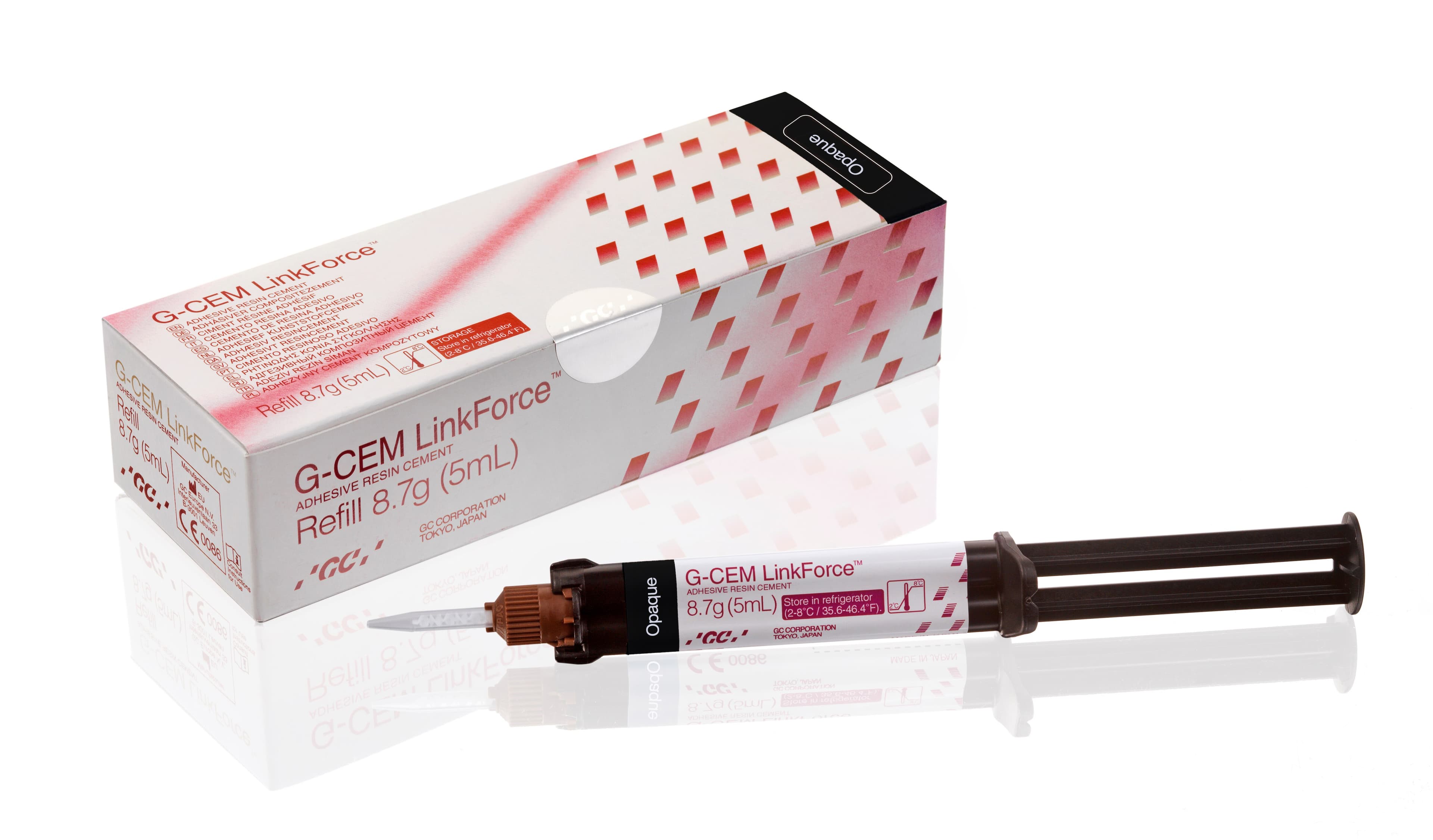 G-CEM LinkForce Adhesive Resin Cement Refill, Shade A2, 5 mL (8.7 g) Syringe with 20 Automix Tips, 010120 thumbnail 4