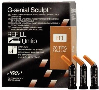 G-aenial Sculpt Universal Composite, Unitip Refill, Shade B1, 0.16 mL, 20 Tips/Pk, 009174 thumbnail 8