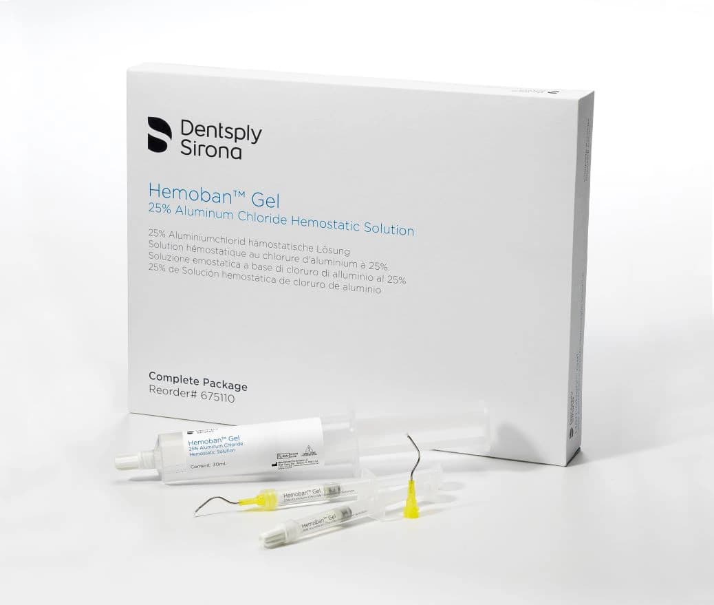 Hemoban Gel Complete Package, 25% Aluminum Chloride Hemostatic Solution, 30 mL Syringe + 20 Empty Syringes + 20 Infusor Tips, 675110 thumbnail 2