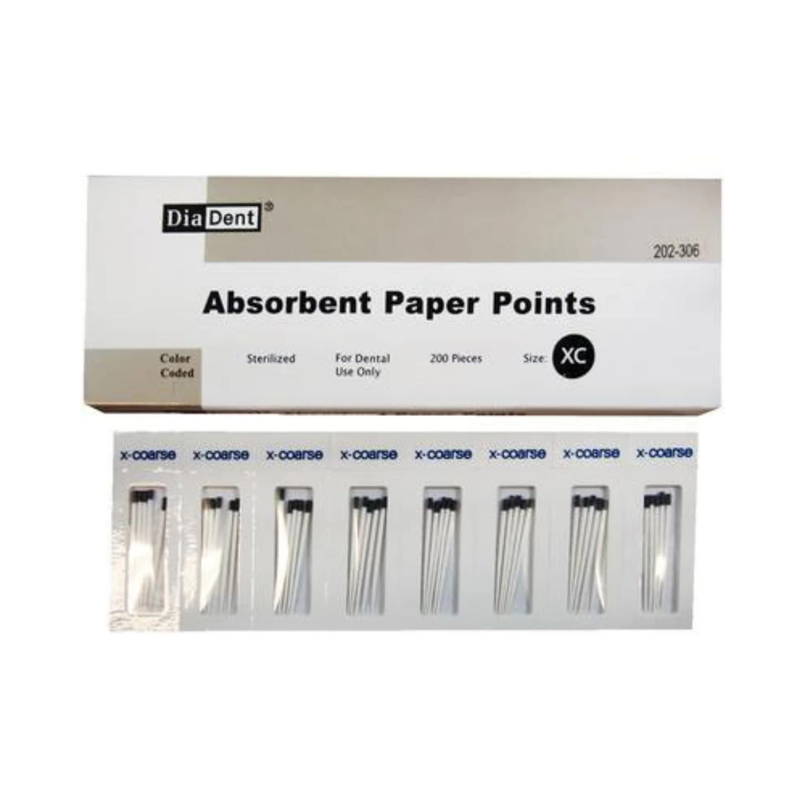 Diadent Absorbent Paper Points, X-Coarse, Non-Marked, Cell Pack, 200/Pk, 202-306 thumbnail 5