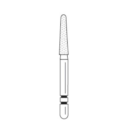 Two Striper® Diamond Bur, FG Long, Fine Grit, Round-End Taper, #L767.7, 1.8 mm Major/1.1 mm Minor Diameter, 7.0 mm Length, 5/Pkg, 2015653 thumbnail 2